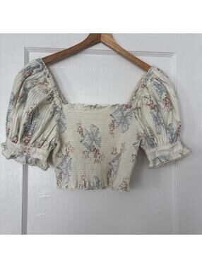 LoveShackFancy Women's Cream and Multi Blous